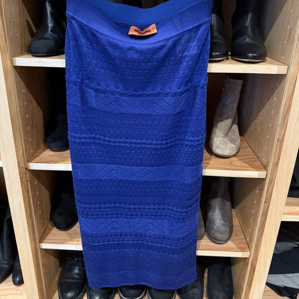 MISSONI Crochet-knit pencil skirt